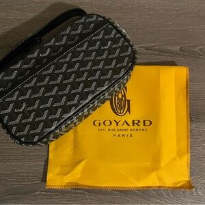 Goyard Black and Gray Monogram Clutch